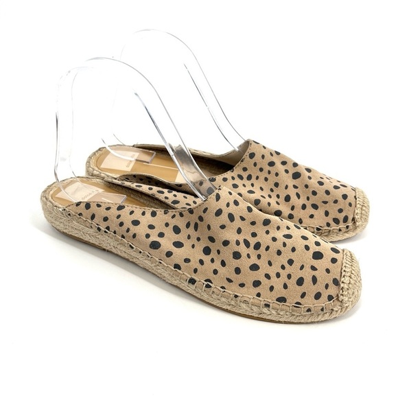 Dolce Vita Womens 8 Tan Leopard Espadrille Mules - Picture 1 of 8